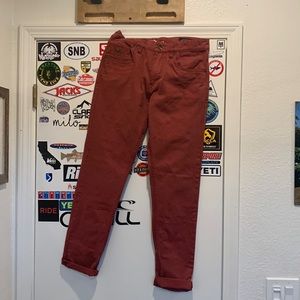 Roark Men Pants, Revival Style #RD153 Canvas Chino Rust Red 31" Inseam, Size 32